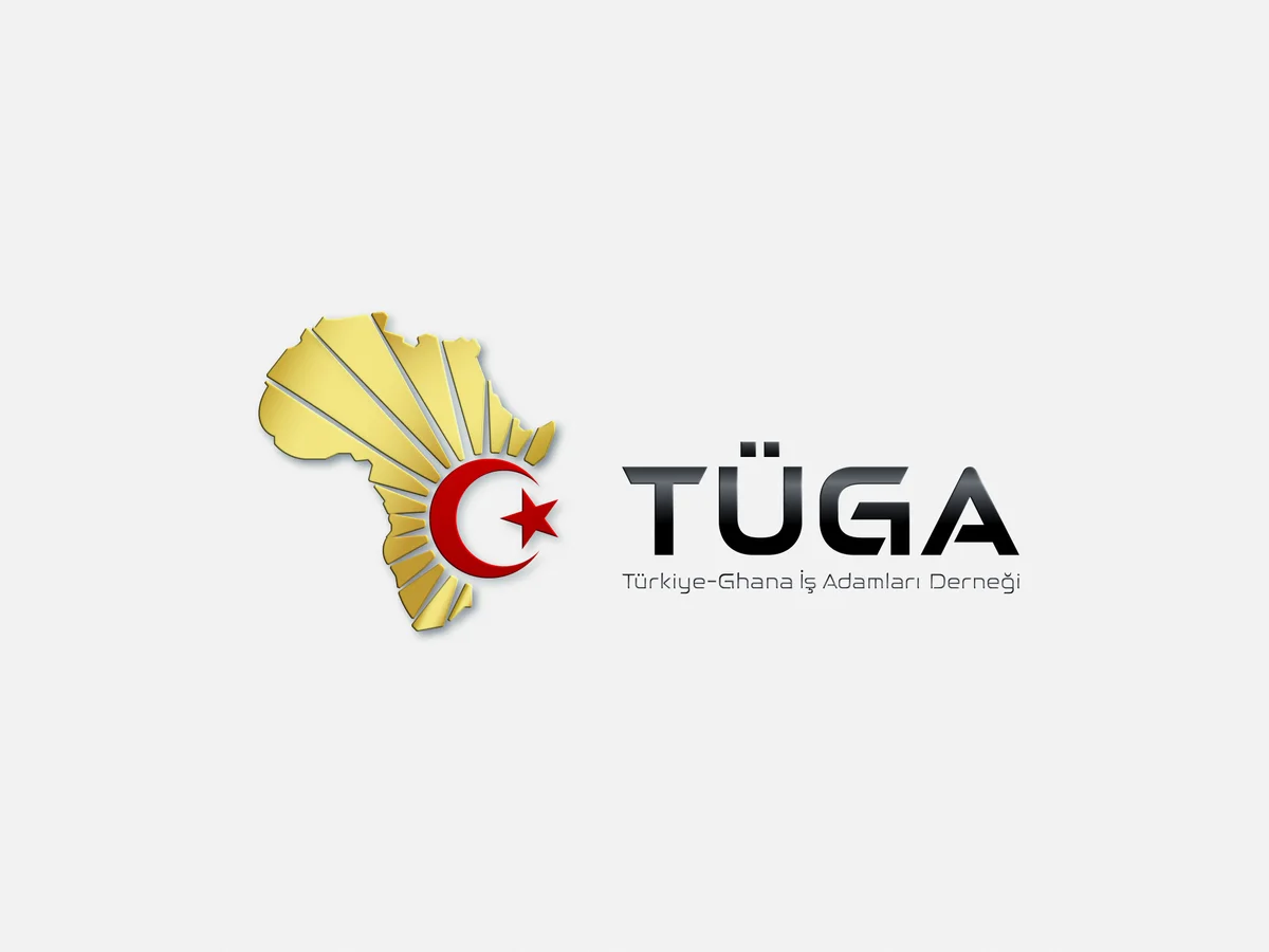 TÜGA logosu: altın Afrika silueti ve Türk ay-yıldızı